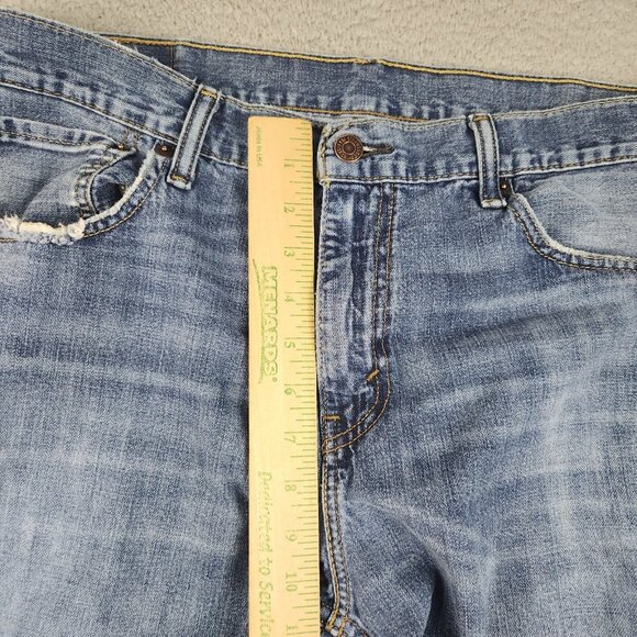 Levi's 569 Jeans Men's 34x30 Blue Loose Fit Straight Leg Distressed Denim Pants - Picture 4 of 16